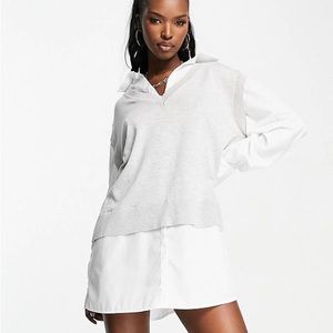 QED London 2 in 1 knitted vest shirt